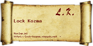 Lock Kozma névjegykártya